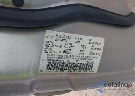 2006 Chrysler Pacifica Touring from USA, damaged, VIN 2A8GM68446R718719